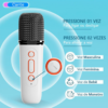 Caixa Som Com Microfone Infantil Caixinha Bluetooth Sem Fio