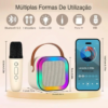 Caixa Som Com Microfone Infantil Caixinha Bluetooth Sem Fio
