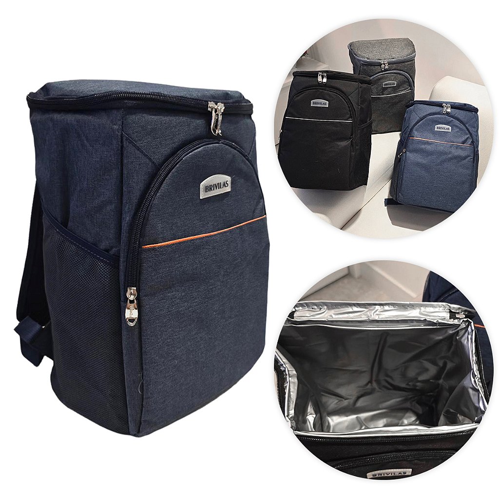 Mochila Bolsa Térmica Cooler Praia Passeio Marmita Cerveja