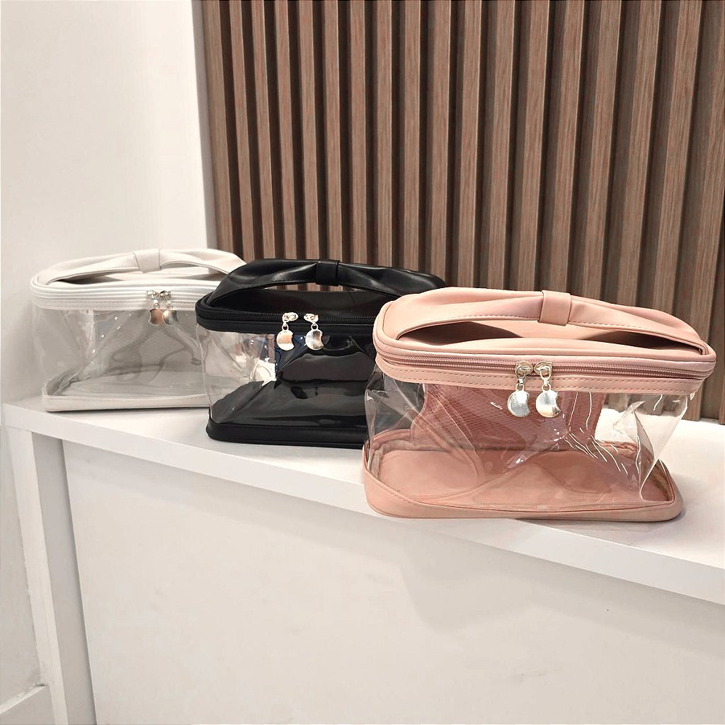 Frasqueira Necessaire Transparente Viagem Maquiagem Higiene