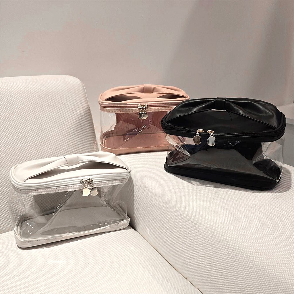 Frasqueira Necessaire Transparente Viagem Maquiagem Higiene