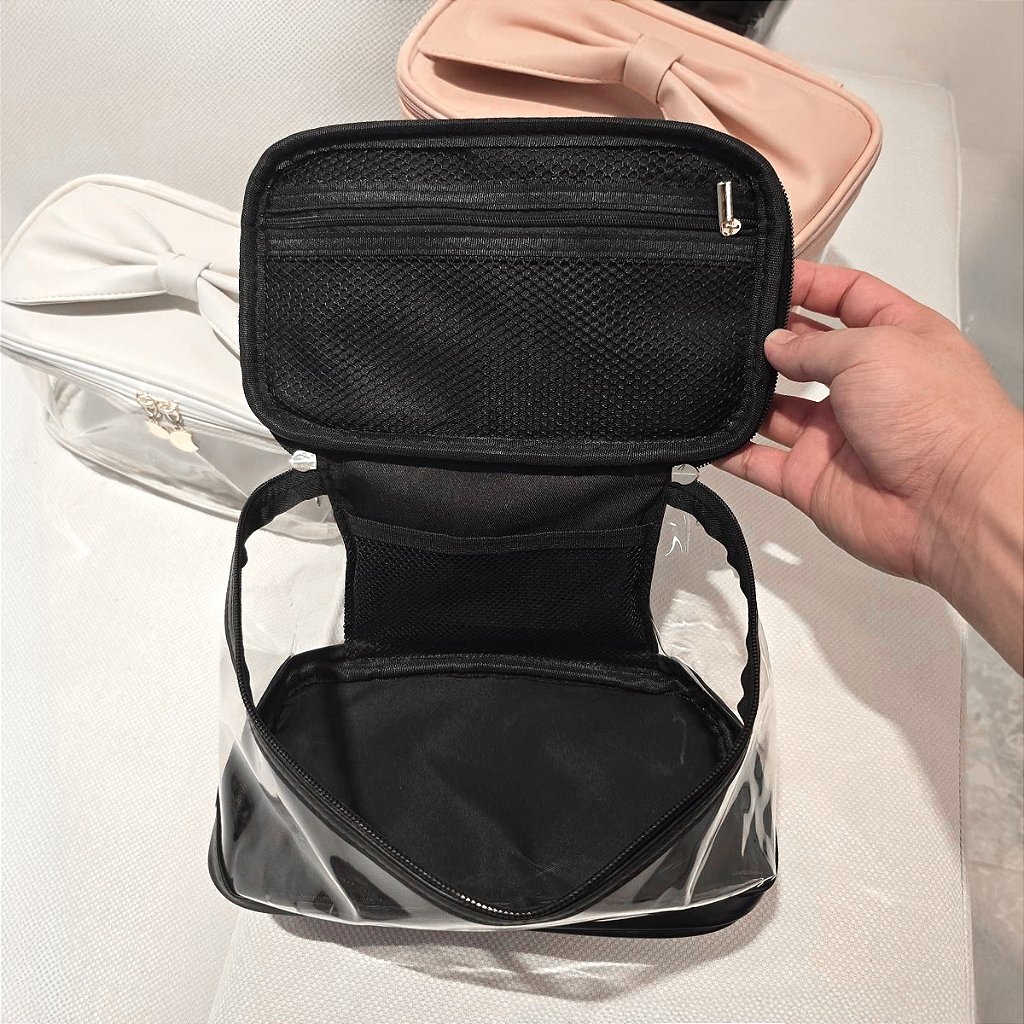 Frasqueira Necessaire Transparente Viagem Maquiagem Higiene