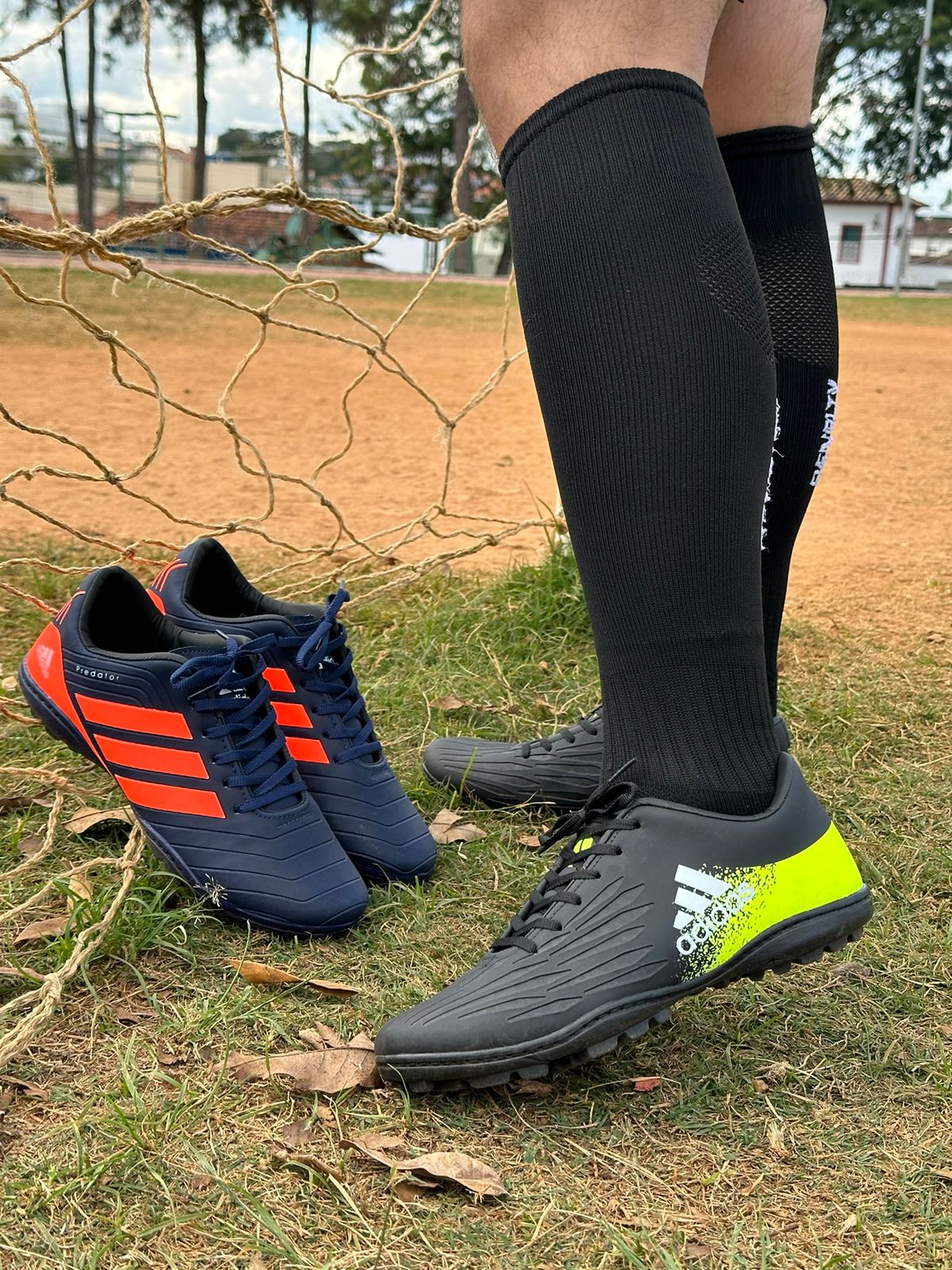 Chuteira Society Masculino Adidas Preto/Verde