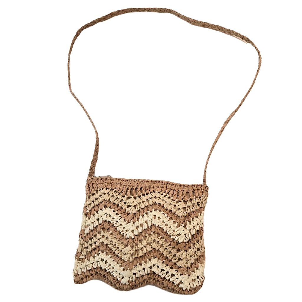 Bolsa Artesanal Lateral Listrada Transversal Casual Praia