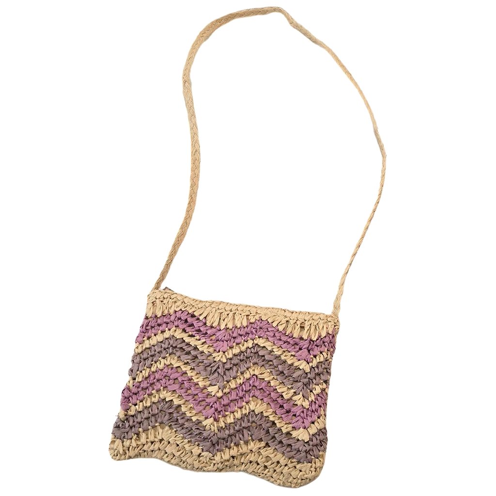 Bolsa Artesanal Lateral Listrada Transversal Casual Praia