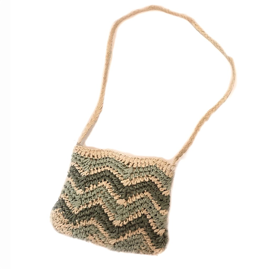 Bolsa Artesanal Lateral Listrada Transversal Casual Praia