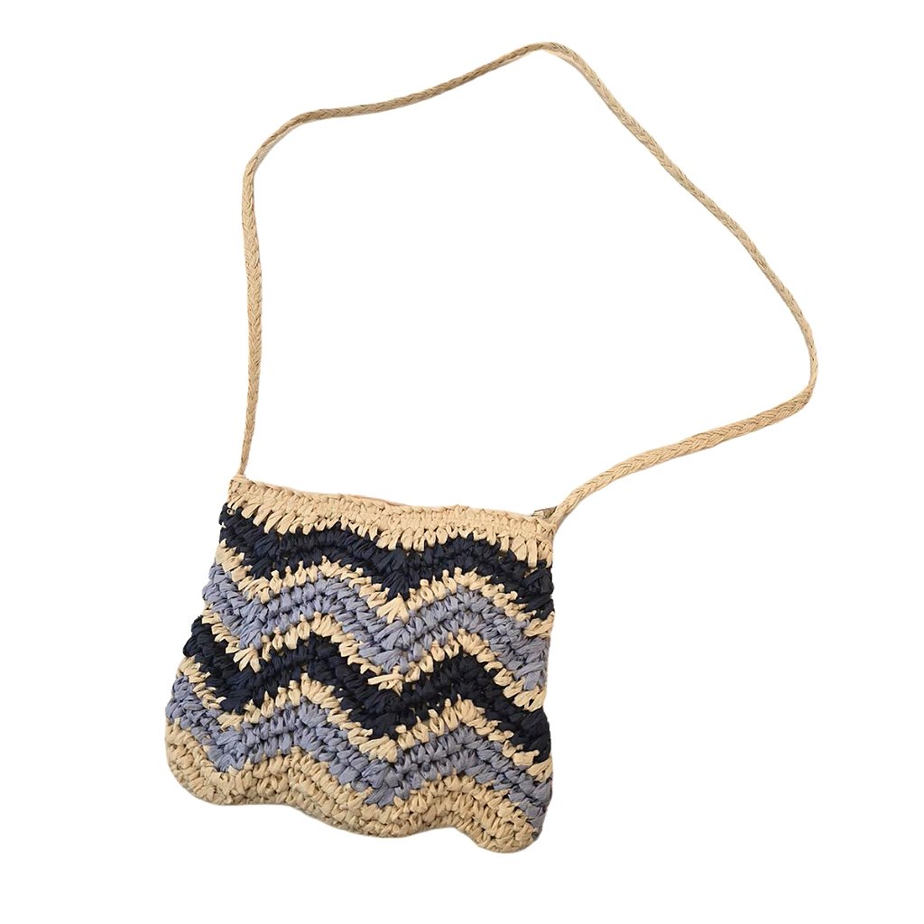 Bolsa Artesanal Lateral Listrada Transversal Casual Praia