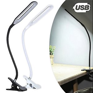 Luminária Led Mesa Alto Brilho Portátil Presilha USB Notebook Leitura