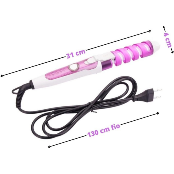 Cacheador Modelador Cabelo Cachos Ondulador Espiral Bivolt