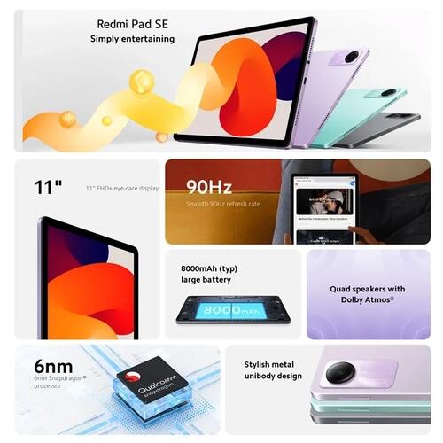 Tablet Xiaomi Redmi Pad Se 4/128gb - Cinza