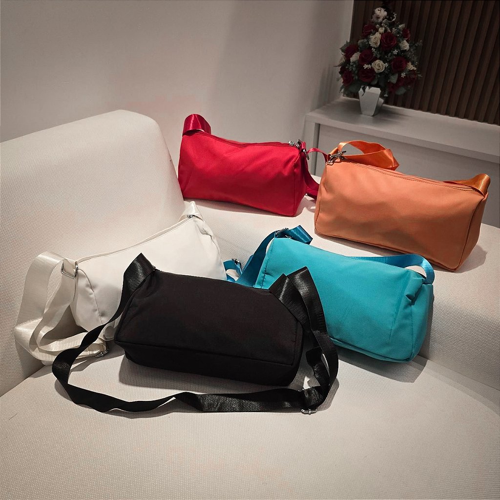 Bolsa Lateral Alça Grossa Transversal Lisa Casual Festa