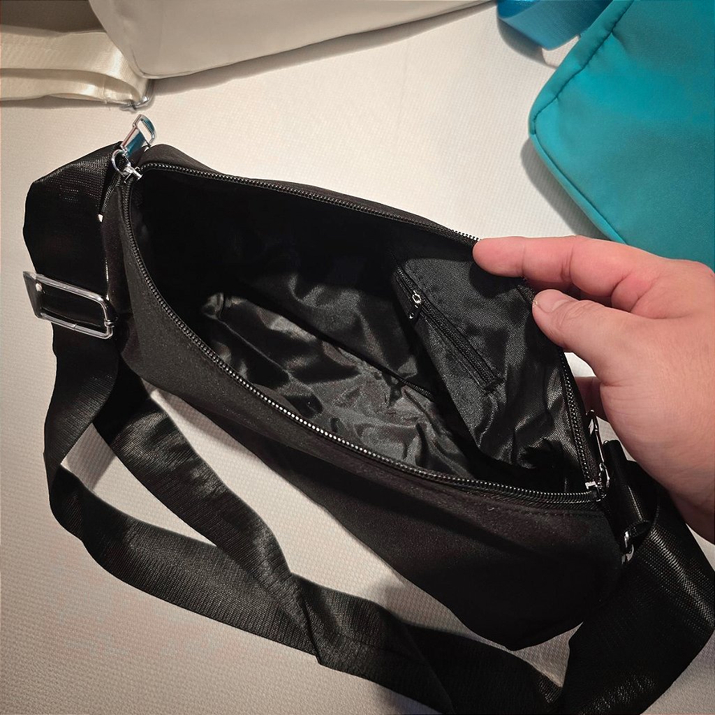 Bolsa Lateral Alça Grossa Transversal Lisa Casual Festa