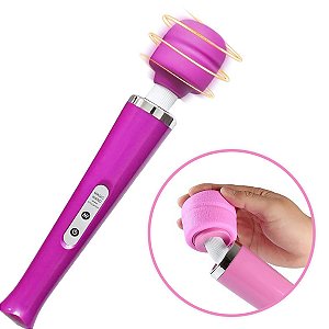 Vibrador Silencioso Varinha Mágica Silicone Texturizado Tomada
