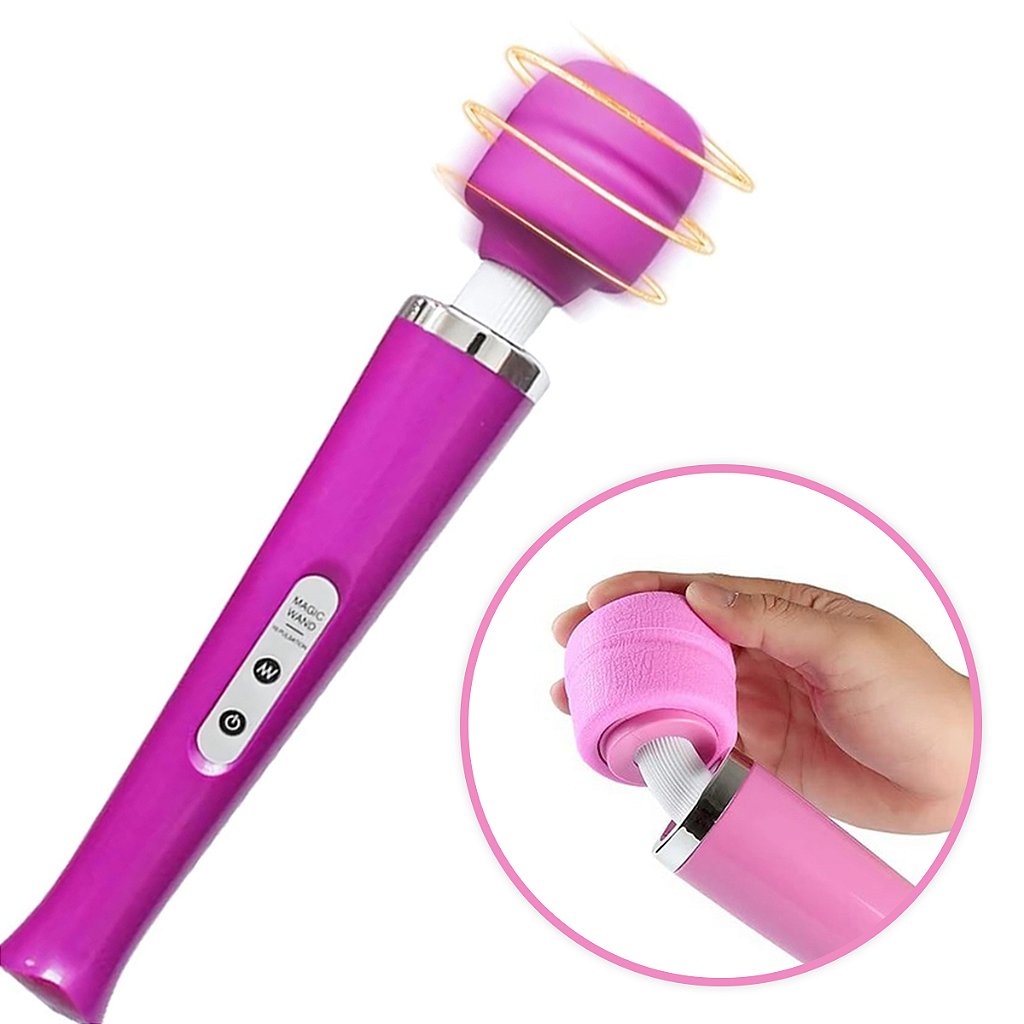 Vibrador Silencioso Varinha Mágica Silicone Texturizado Tomada