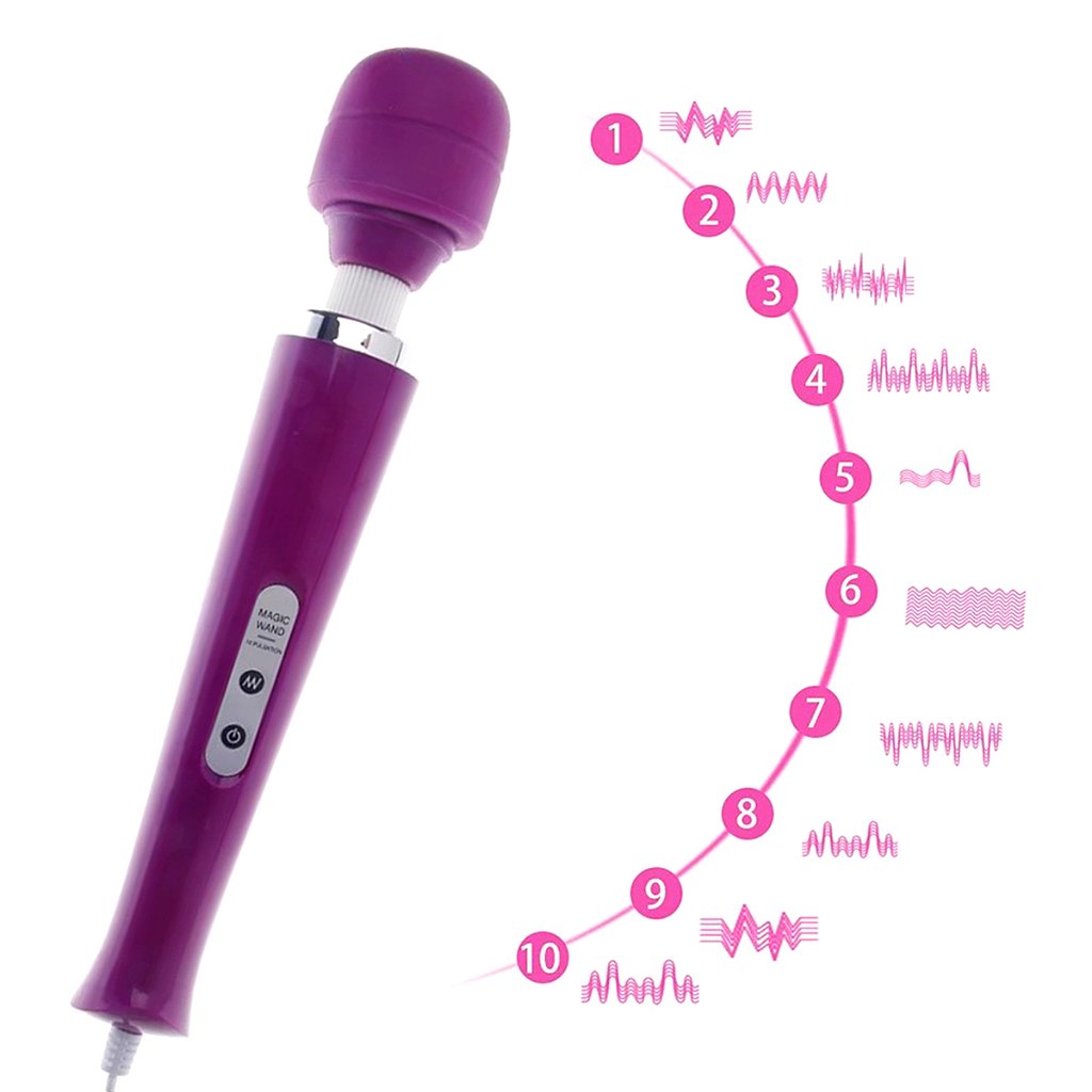 Vibrador Silencioso Varinha Mágica Silicone Texturizado Tomada