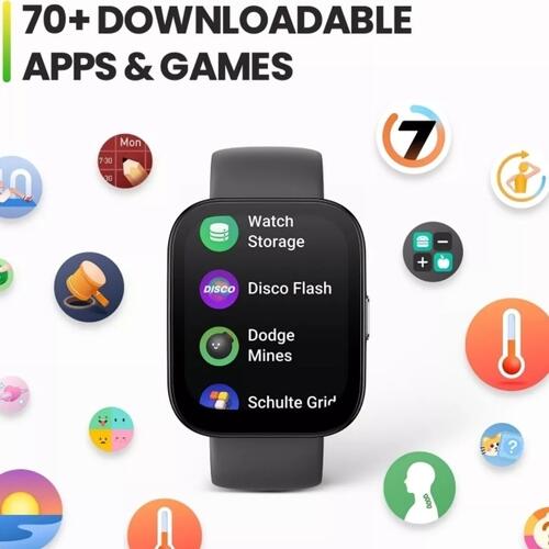Smartwatch Amazfit Bip 5 Amoled GPS A Prova Dagua - Preto