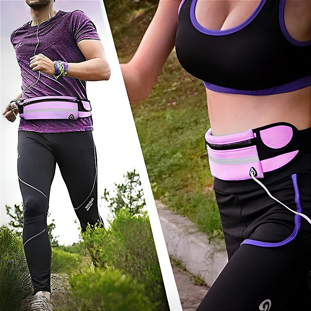 Pochete Corrida Bolsa Celular Treino Exercícios Impermeável Slim