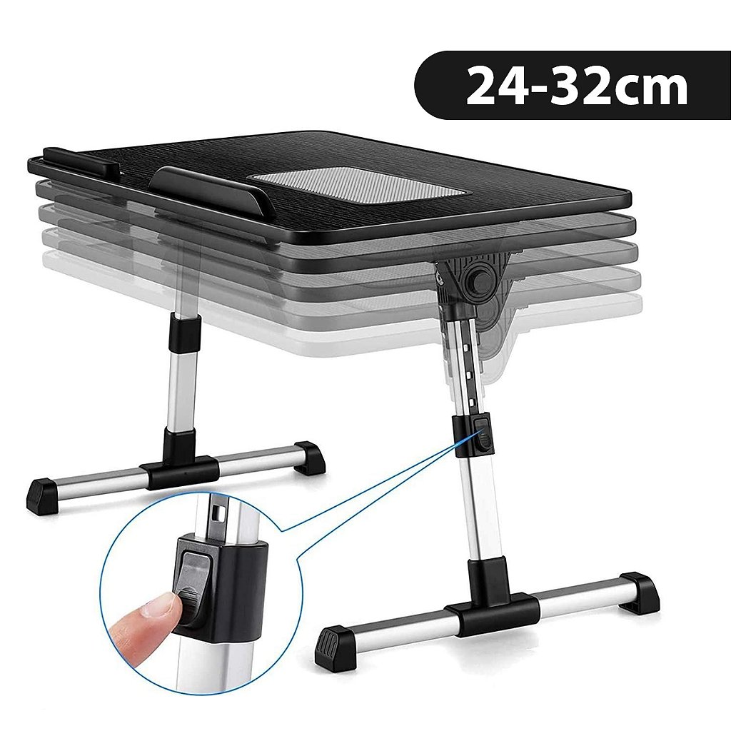 Mesa Articulada Dobrável Notebook Cooler USB Sofá Cama