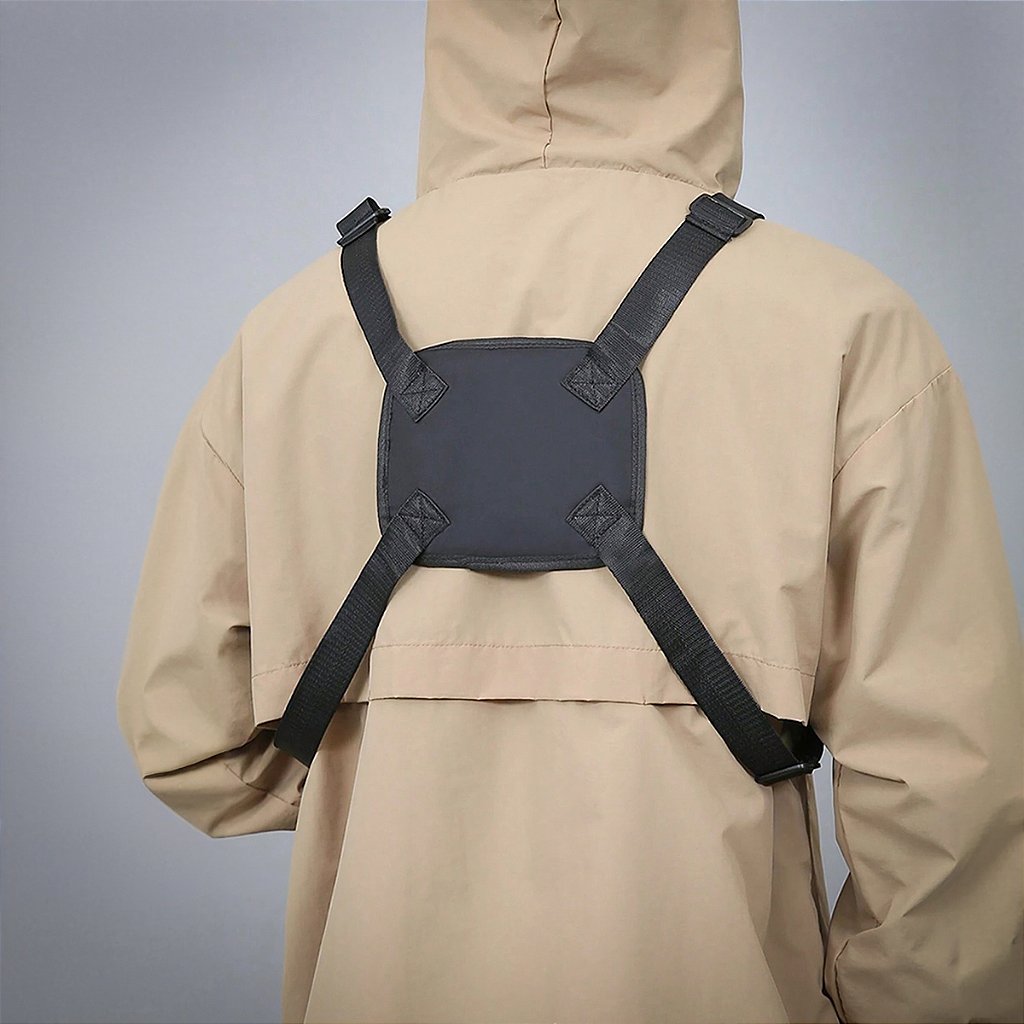 Pochete Mochila Frontal Peito Tática Caminhada Ciclismo Celular