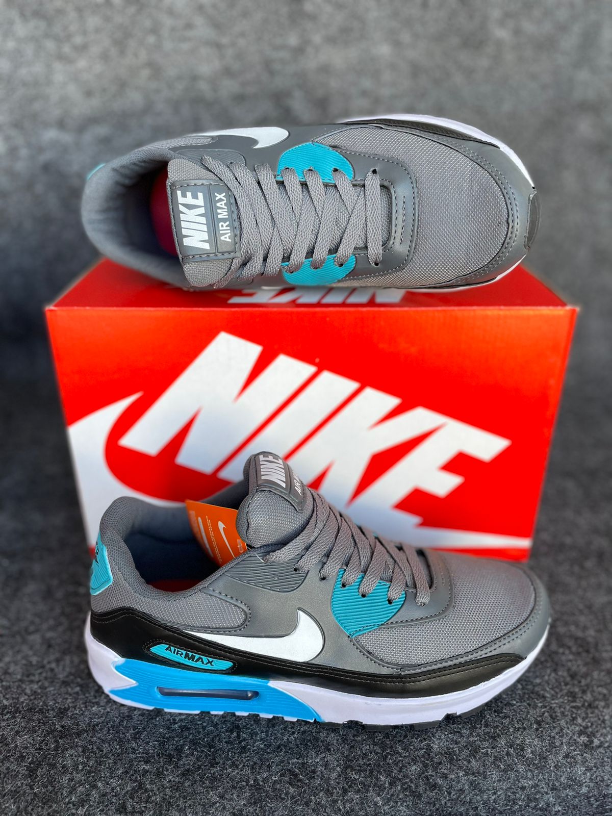 Tênis Air Max 90 Masculino Nike Preto/Azul