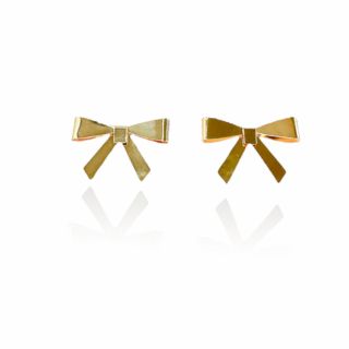 Brinco Ear Cuff Laço Grande Banhado em Ouro 18k