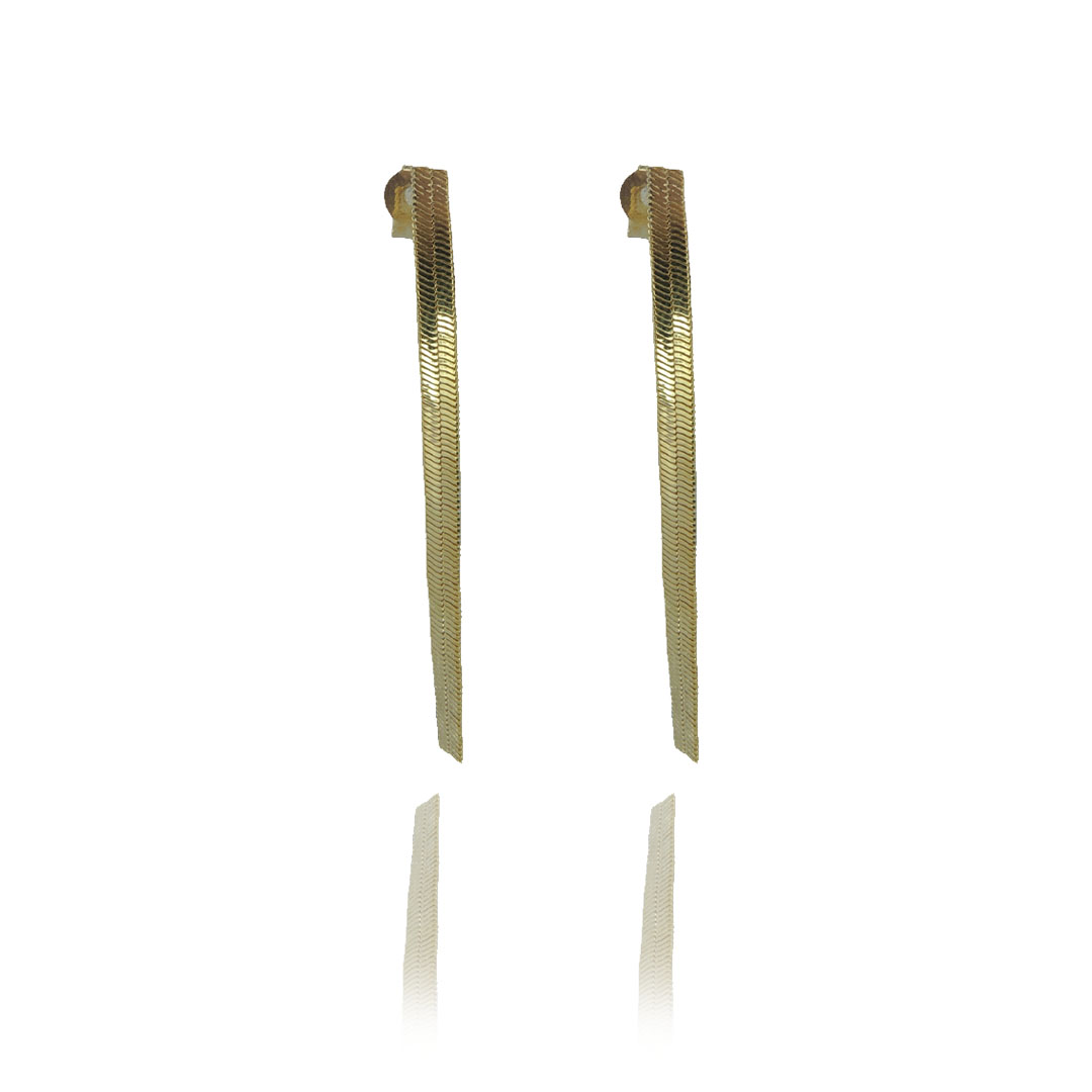 Brinco de Fita Folheado a Ouro 18k