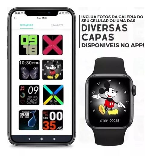 Smartwatch X8 Atualização 2024 Faz e Recebe Chamadas - Preto