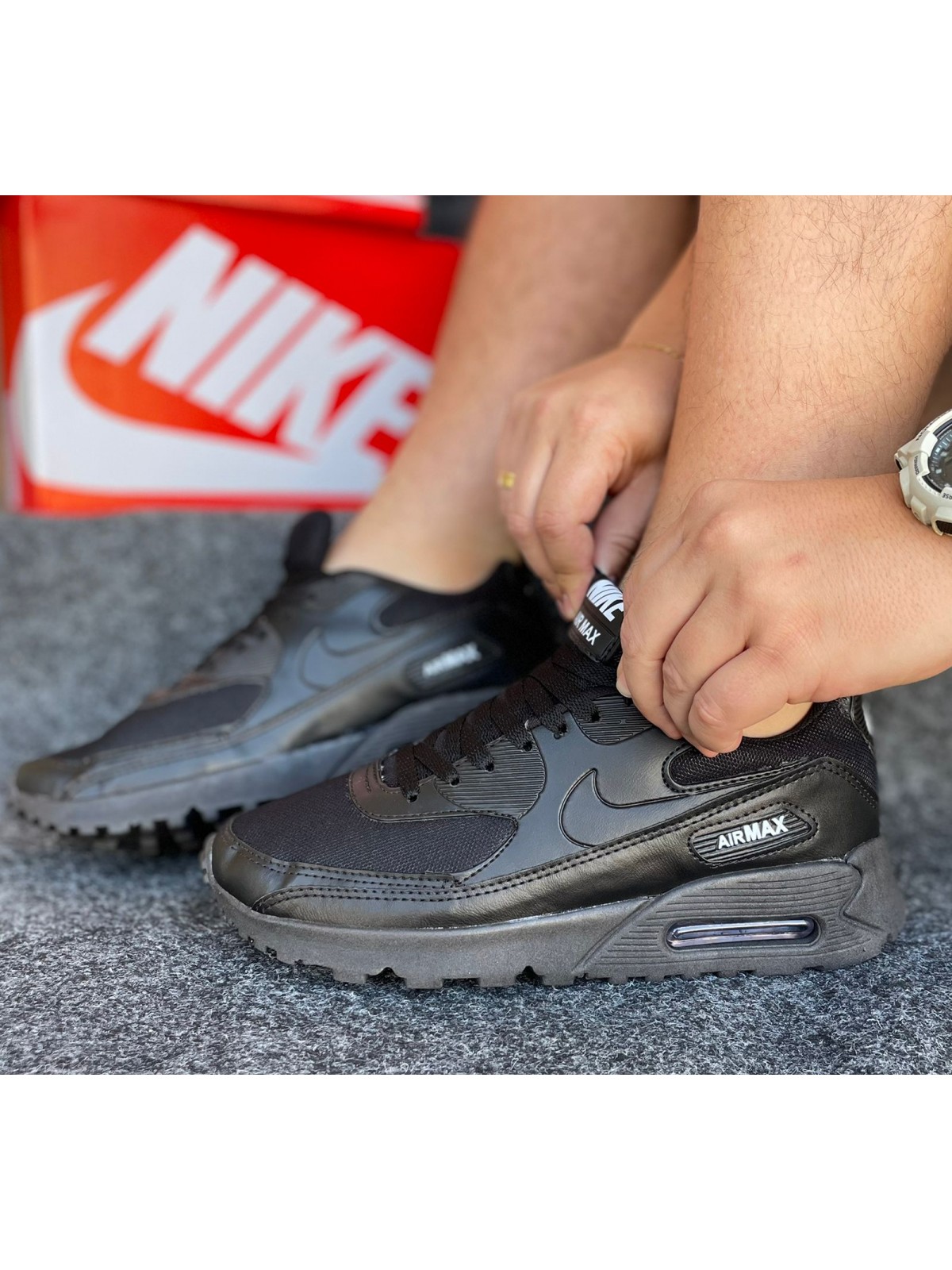 Tênis Air Max 90 Masculino Nike Preto/Preto