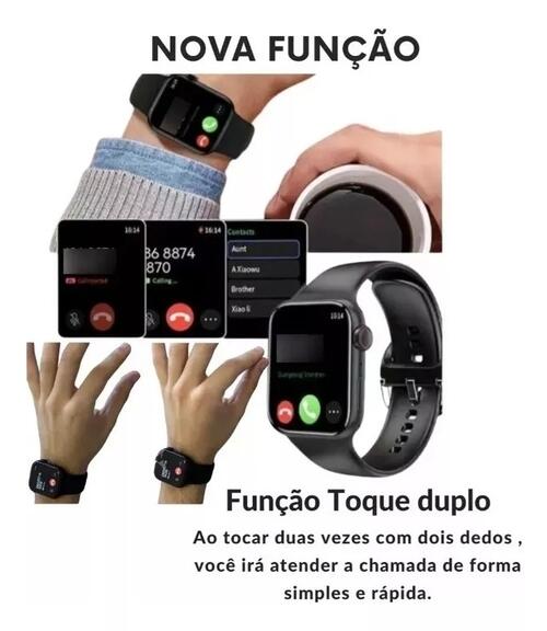Smartwatch Watch X Mini 38mm Serie 10 Amoled Chat GPT - Prateado