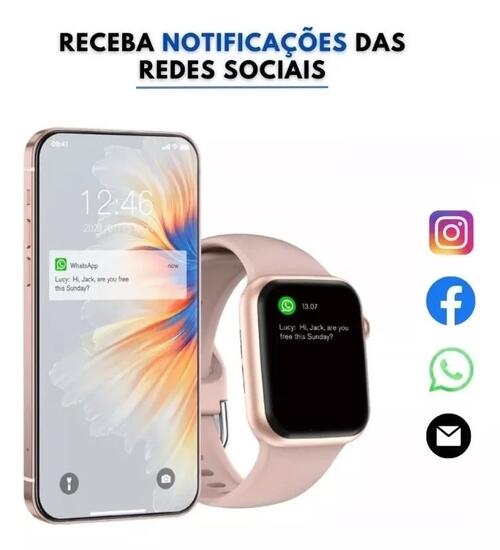 Smartwatch Watch X Mini 38mm Serie 10 Amoled Chat GPT - Prateado