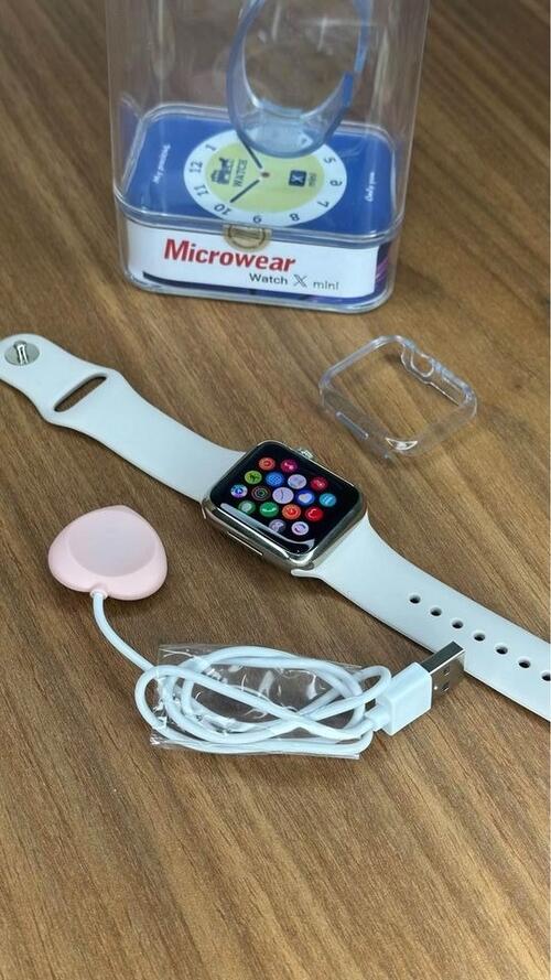 Smartwatch Watch X Mini 38mm Serie 10 Amoled Chat GPT - Prateado