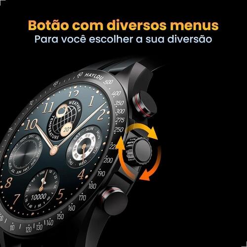 Smartwatch Xiaomi Haylou Solar Pro Amoled A Prova Dagua - Preto