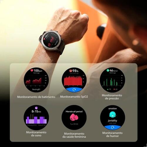 Smartwatch Xiaomi Haylou Solar Pro Amoled A Prova Dagua - Preto