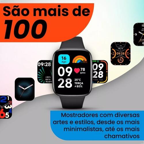 Smartwatch Xioami Redmi Watch 3 Active A Prova Dagua - Prata