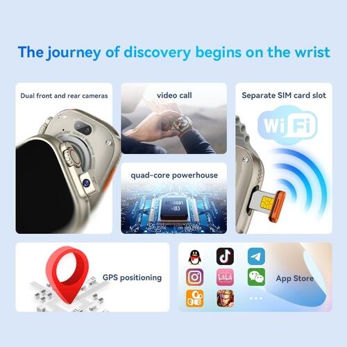 Smartwatch Hw Ultra2 4G 2/64gb Android Amoled 2 Cameras Wifi - Laranja