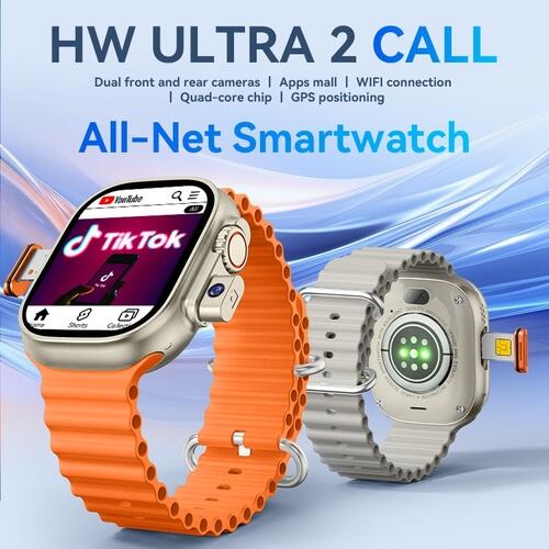 Smartwatch Hw Ultra2 4G 2/64gb Android Amoled 2 Cameras Wifi - Laranja