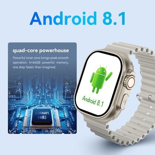 Smartwatch Hw Ultra2 4G 2/64gb Android Amoled 2 Cameras Wifi - Laranja