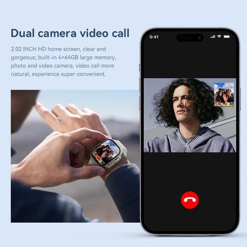 Smartwatch Hw Ultra2 4G 2/64gb Android Amoled 2 Cameras Wifi - Laranja