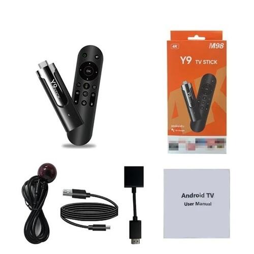 Tv Stick Y9 M98 4K 16GB 5G Android TV Comando de Voz