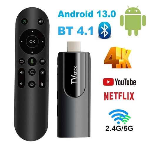 Tv Stick Y9 M98 4K 16GB 5G Android TV Comando de Voz
