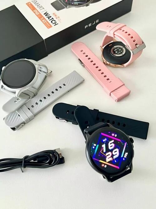 Smartwatch Peje ZW08 A Prova D'água Ameled Pulseira Extra - Prata