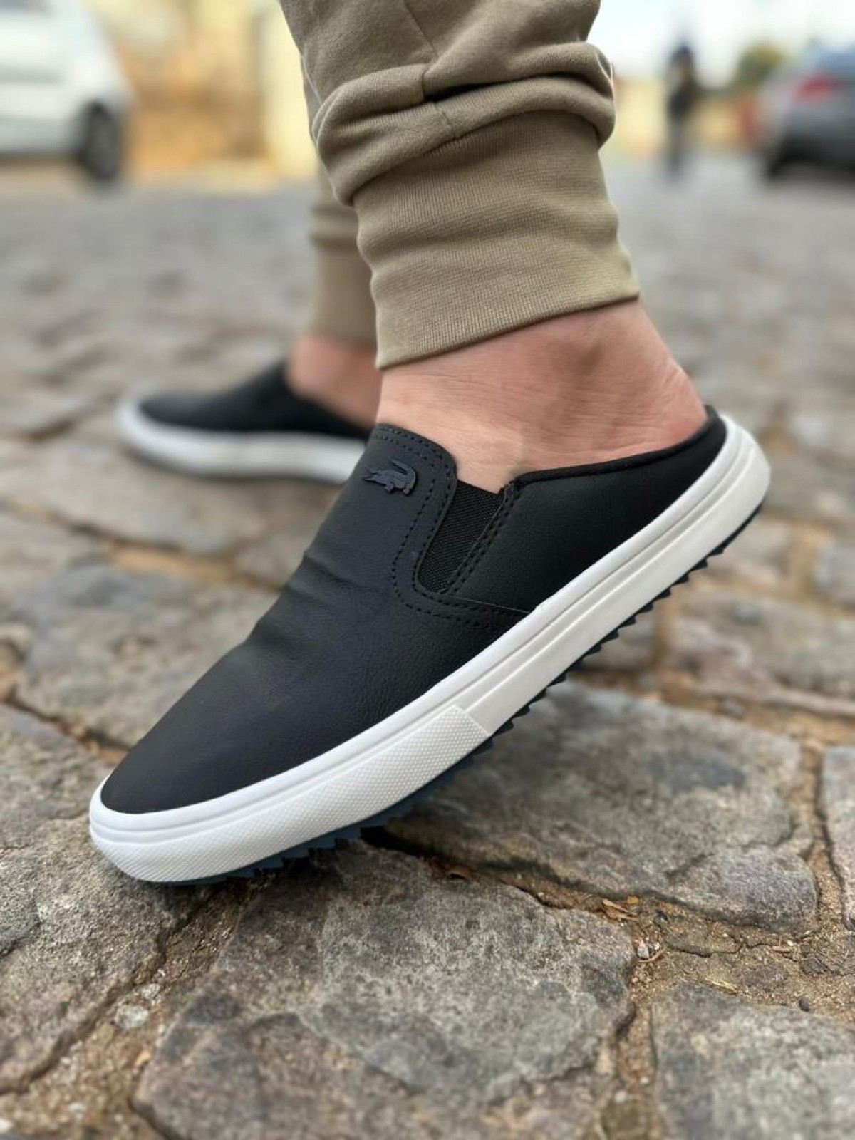 Mule Masculino Tratorado Lacoste Preto