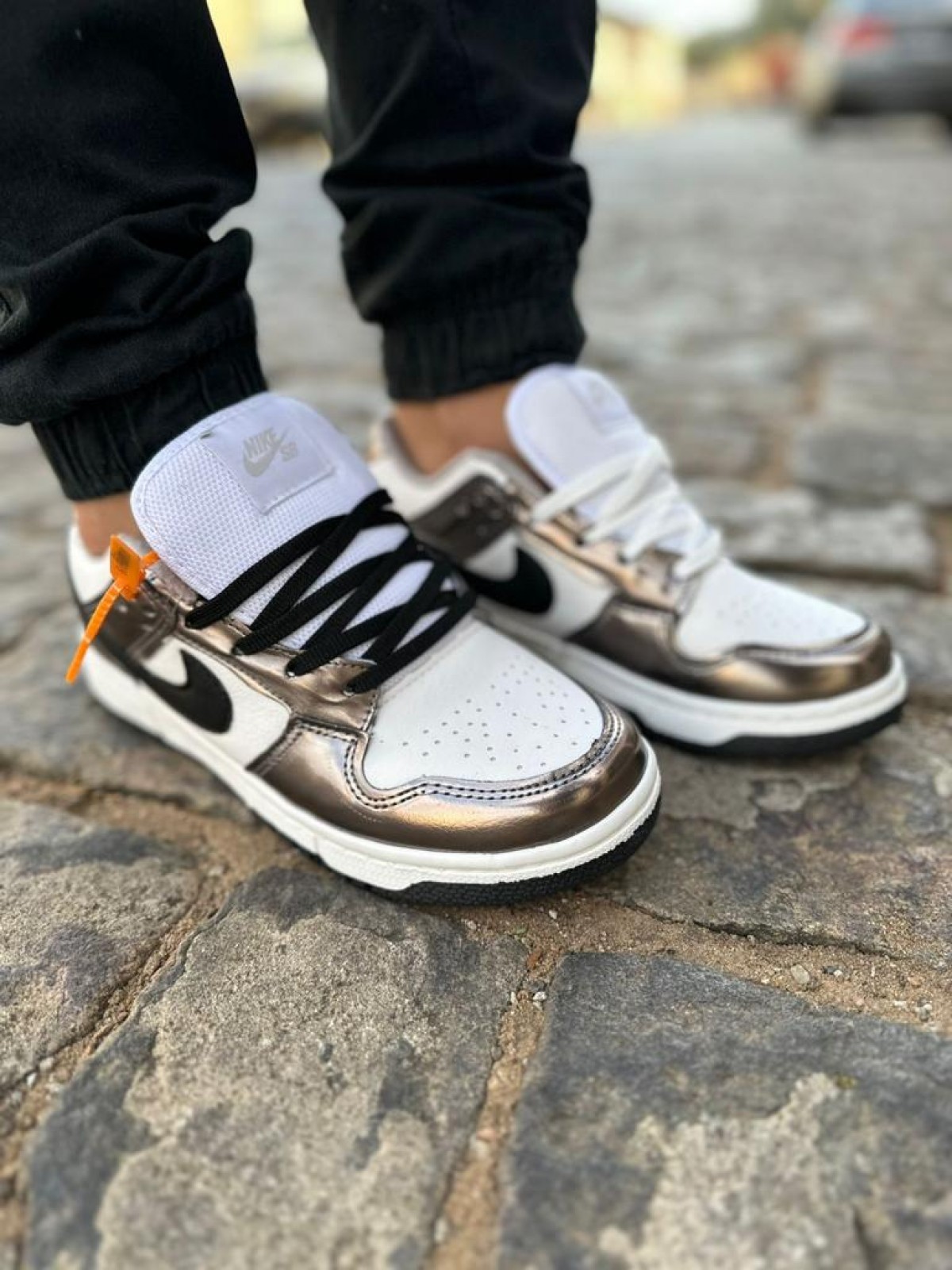 Tênis Dunk Low SB Feminino Premium Nike Branco/Bronze