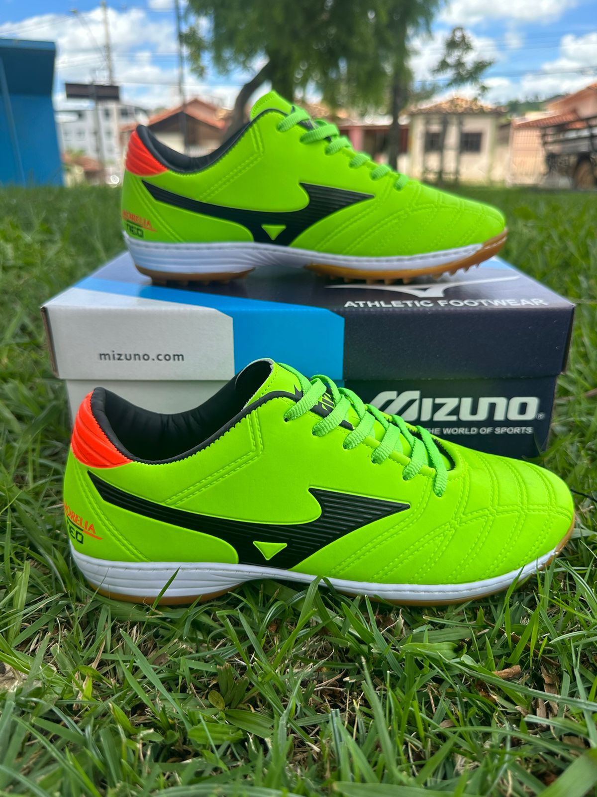 Chuteira Society Morelia Neo Masculino Mizuno Verde
