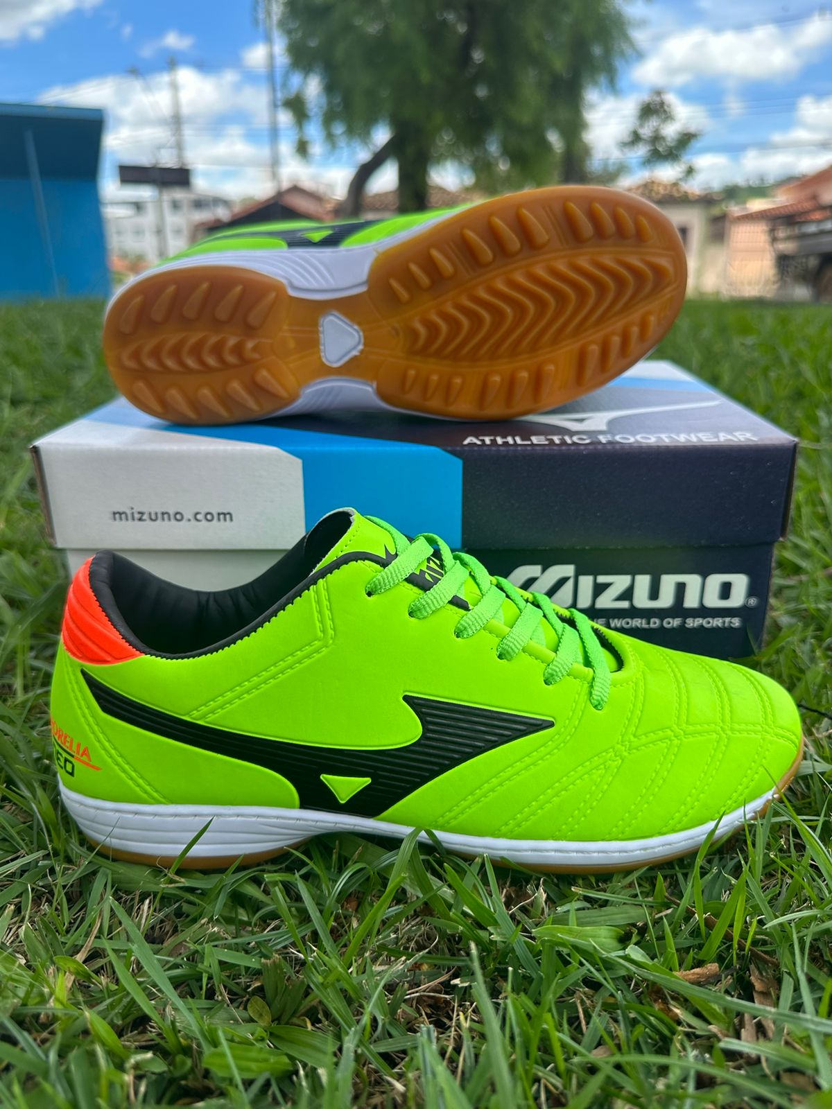 Chuteira Society Morelia Neo Masculino Mizuno Verde