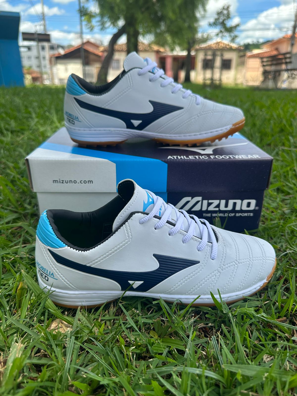 Chuteira Society Morelia Neo Masculino Mizuno Branco