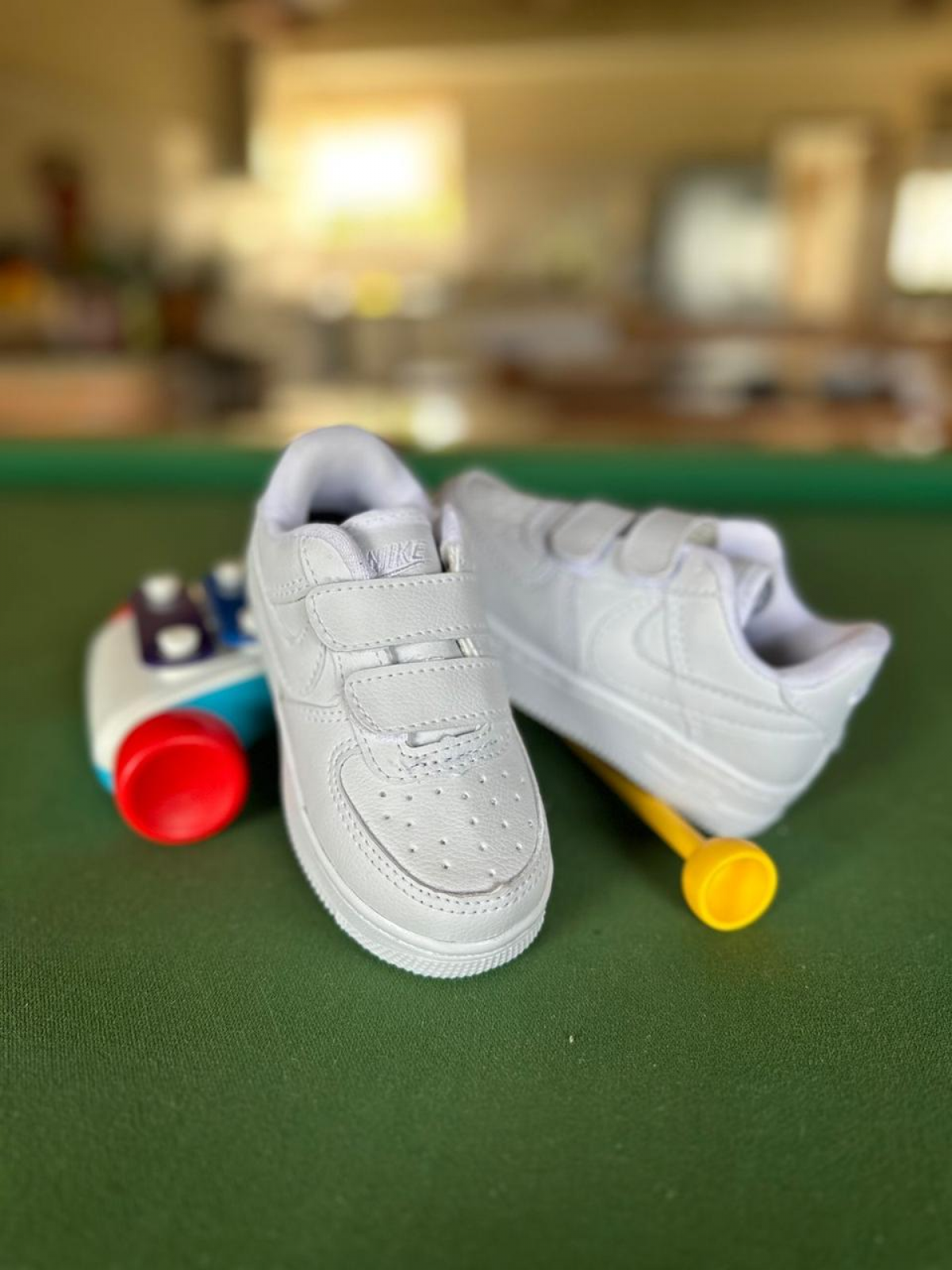 Tênis Infantil Air Force velcro Unissex Nike Branco