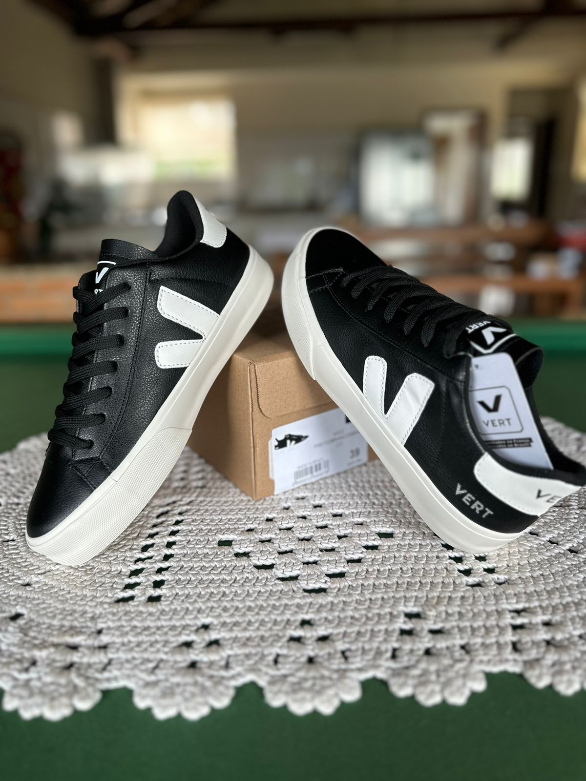 Tênis Esplar Unissex Vert Preto/Branco