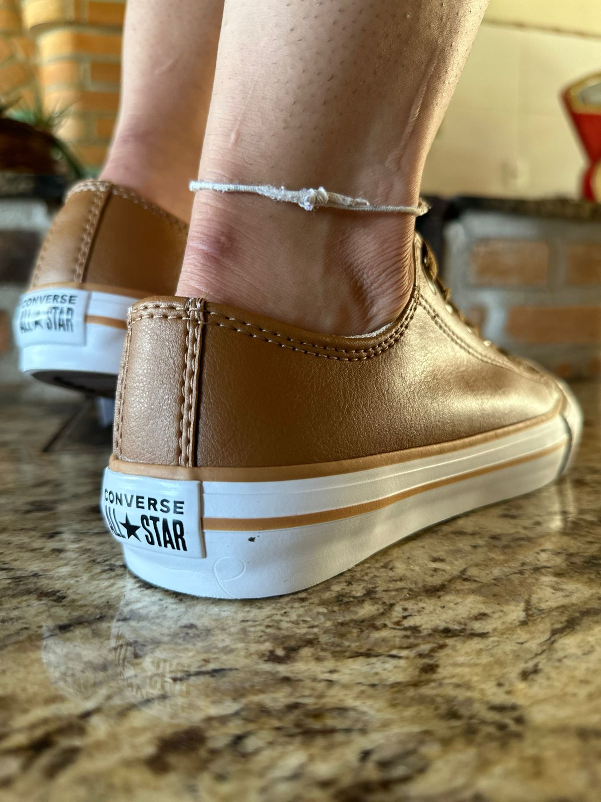Tênis Cano Curto All Star Feminino Caramelo Sintético