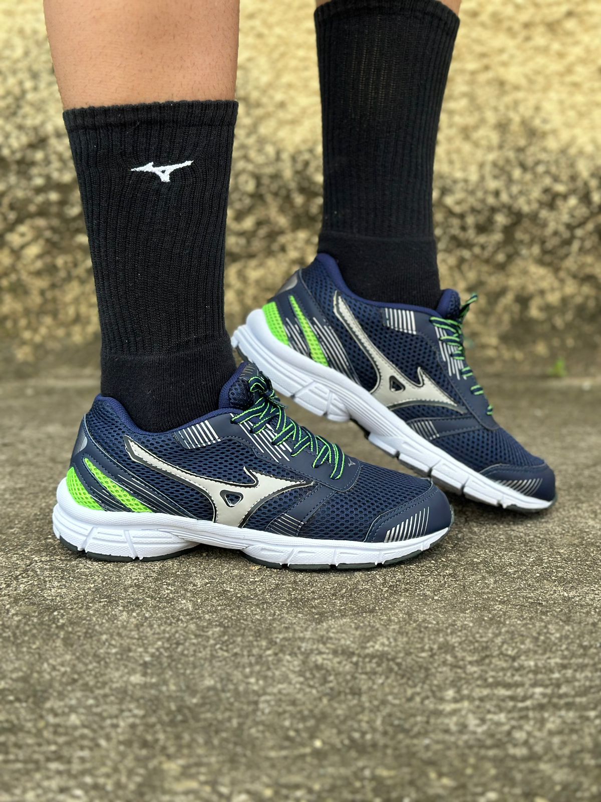 Tênis Wave Masculino Mizuno Azul/Verde